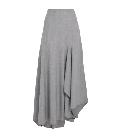 Fabiana Filippi Asymmetric Midi Skirt In Gray