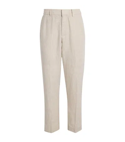 Nn07 Linen Billie Trousers In Neutral