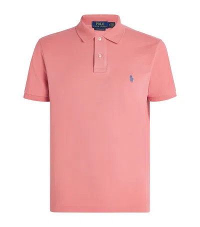 Polo Ralph Lauren Cotton Mesh Polo Pony Polo Shirt In Pink