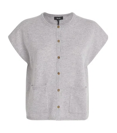 Me+em Cashmere Buttoned Vest In Gray