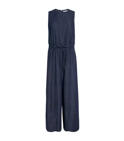 Max Mara Denim Denise Jumpsuit In Blue