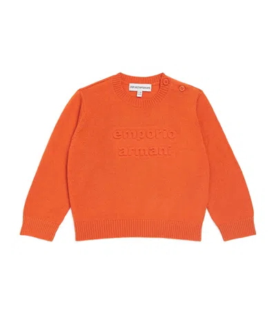 Emporio Armani Logo Sweatshirt In Orange