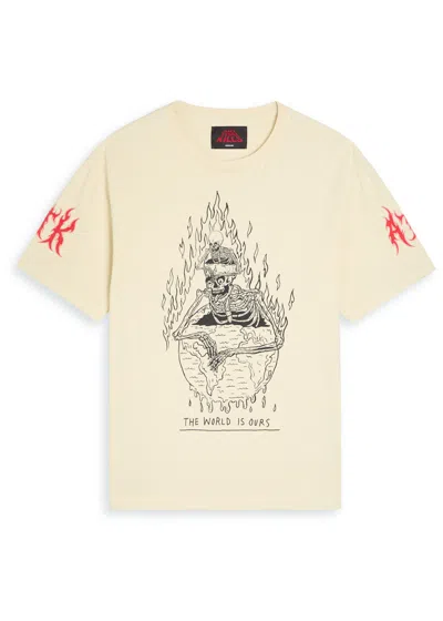 Gallery Dept. The World Is Ours Printed Cotton T-shirt In Neutral