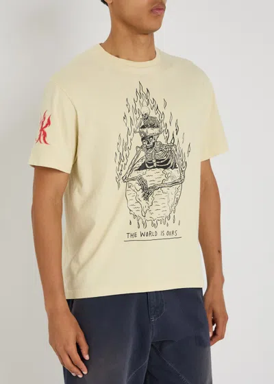 Gallery Dept. The World Is Ours Printed Cotton T-shirt In Neutral