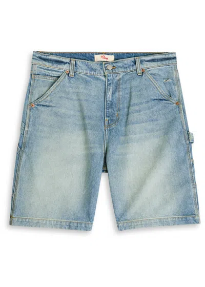 Cherry Los Angeles Carpenter Denim Shorts In Blue