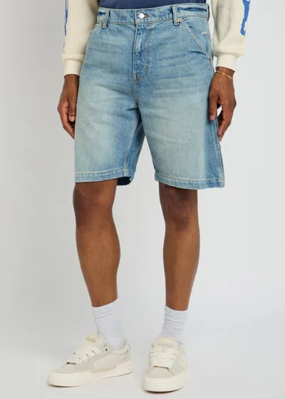 Cherry Los Angeles Carpenter Denim Shorts In Blue