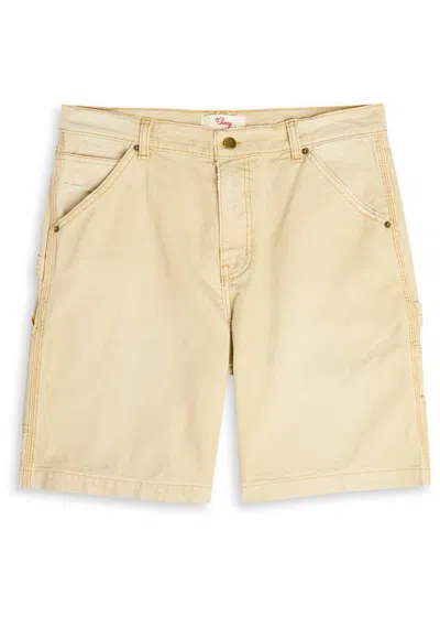 Cherry Los Angeles Carpenter Canvas Shorts In Neutral
