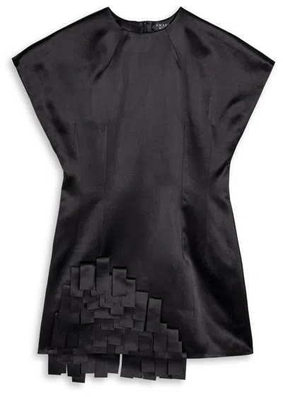 A.w.a.k.e. A.w.a.k.e Mode Fringed Satin Top In Black