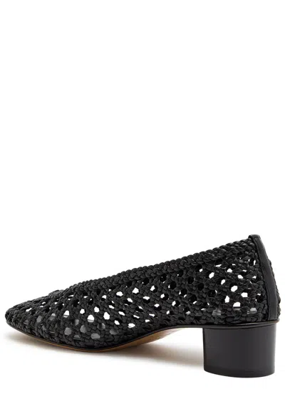Le Monde Beryl 40 Woven Leather Ballet Pumps In Black