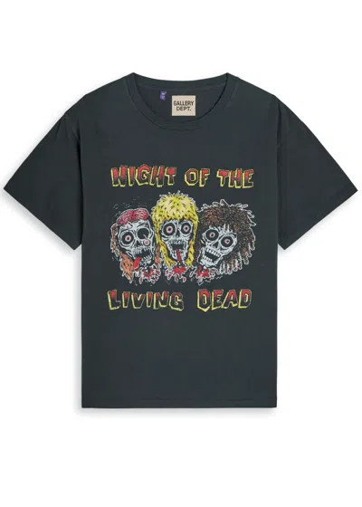 Gallery Dept. Mens Graphite Night Of The Living Dead Graphic-print Cotton T-shirt In Blue