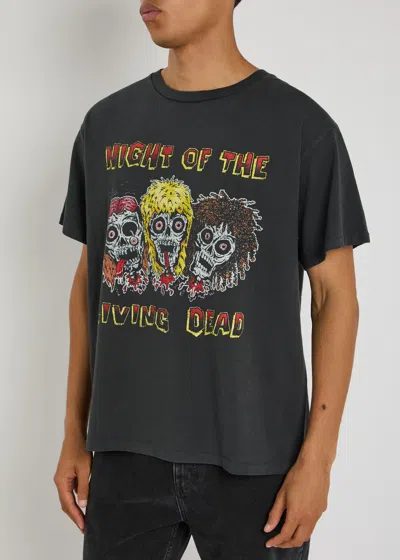 Gallery Dept. Mens Graphite Night Of The Living Dead Graphic-print Cotton T-shirt In Blue