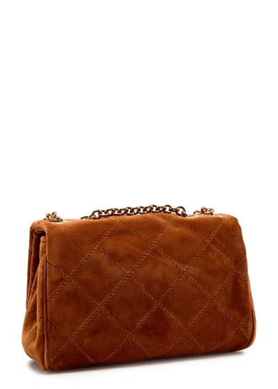 Chloé Chloe Heritage Quilted Velvet Shoulder Bag