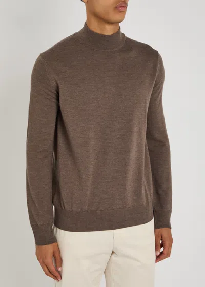 Aurélien Wool Jumper In Brown
