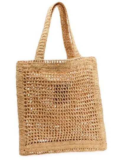 Chloé Chloe Summer Banana Logo Raffia Tote