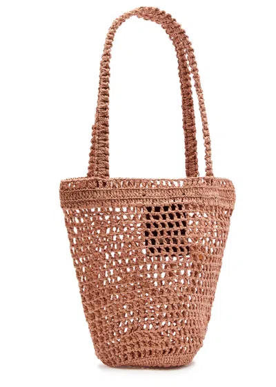 Chloé Chloe Summer Banana Logo Raffia Tote