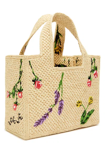 Loewe X Paula's Ibiza Font Floral Raffia Tote Bag