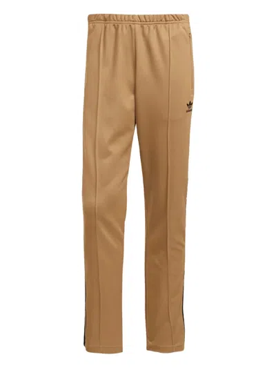 Adidas Originals Beckenbauer Adicolor Side-stripes Track Pants In Brown
