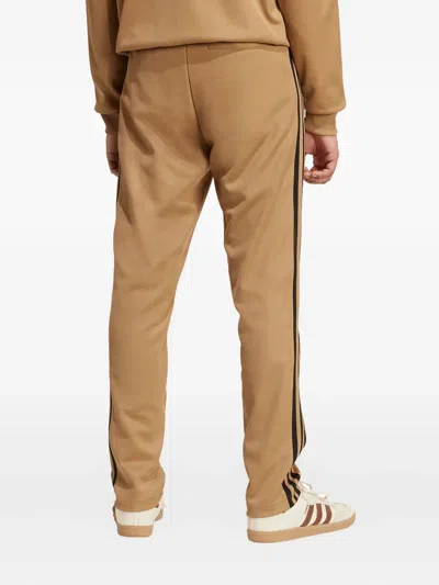 Adidas Originals Beckenbauer Adicolor Side-stripes Track Pants In Brown