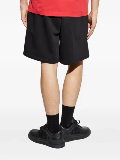 Dsquared2 Elastic-waistband Cotton Shorts In Black