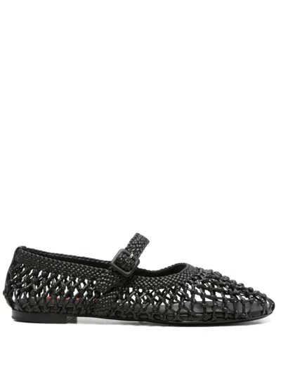 Simon Miller Leather Ballet Flats In Black
