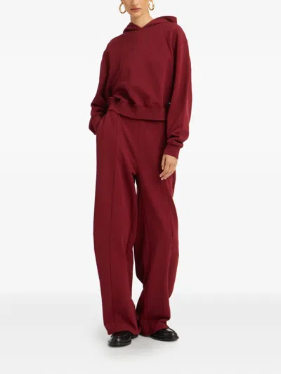 Rotate Birger Christensen Elasticated Track Pants In Burgundy
