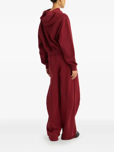 Rotate Birger Christensen Elasticated Track Pants In Burgundy