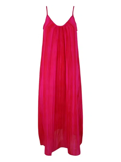 Bianco Levrin Tie-dye Slip Dress In Pink