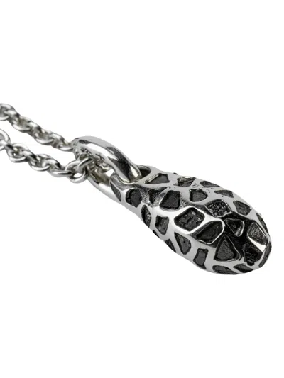 Parts Of Four Diamond Teardrop Necklace In Metallic