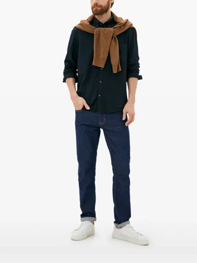 Marc O'polo Long-sleeve Button-up Shirt In Black
