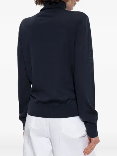 Dsquared2 Logo-detail Turtleneck Sweater In Blue