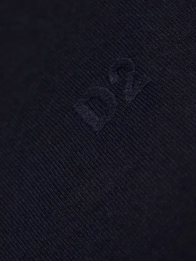 Dsquared2 Logo-detail Turtleneck Sweater In Blue
