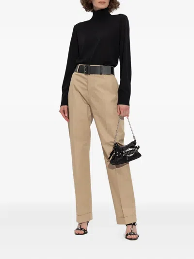 Dsquared2 Logo-embroidered Turtleneck Jumper In Black