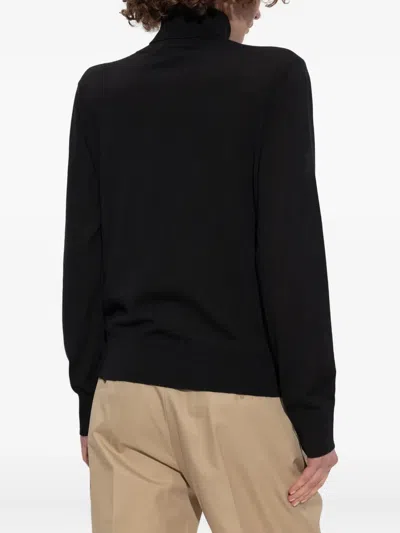 Dsquared2 Logo-embroidered Turtleneck Jumper In Black