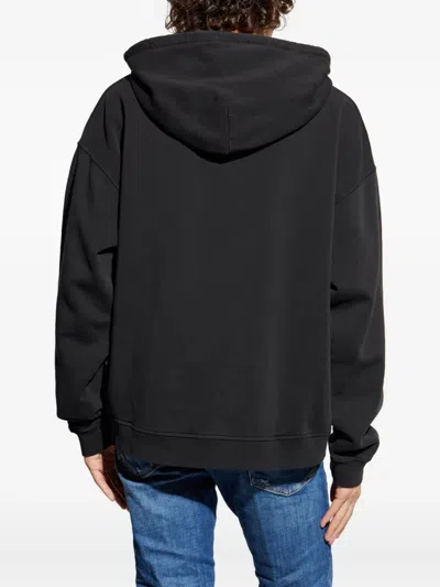 Dsquared2 Kangaroo-pocket Drawstring Hoodie In Black