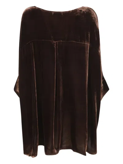 Bianco Levrin Rene Round Neck Shirt In Brown