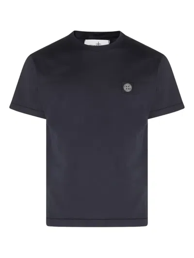Stone Island Crew Neck Short Sleeves In Blue