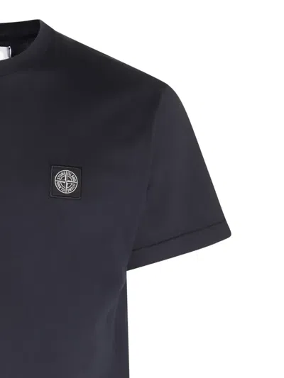 Stone Island Crew Neck Short Sleeves In Blue