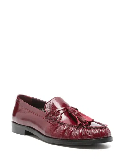 Alohas Marietta Leather Loafers In Red