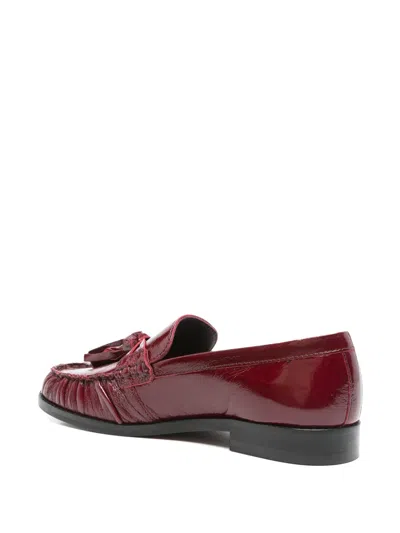 Alohas Marietta Leather Loafers In Red