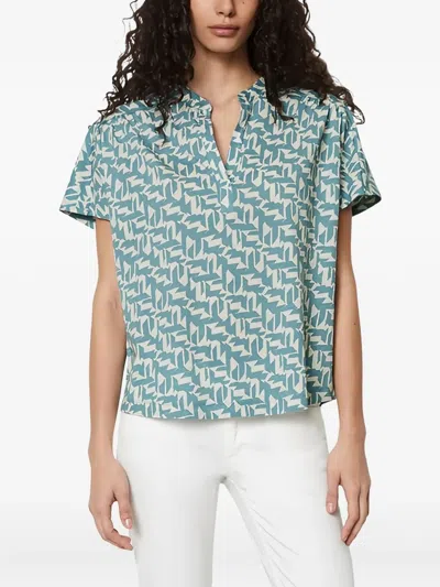 Marc O'polo Geometric-print Short-sleeve Top