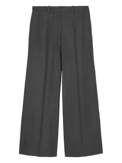 Marc O'polo Pressed-crease Tailored Trousers In Brown