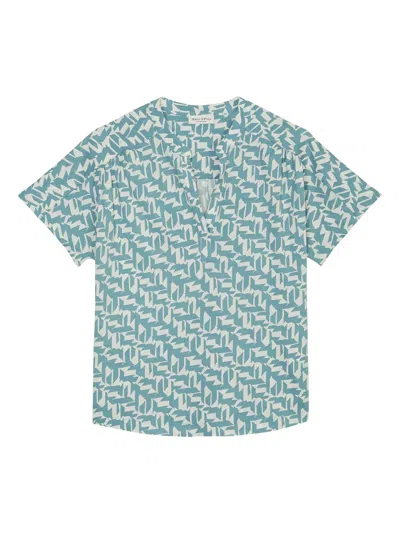 Marc O'polo Geometric-print Short-sleeve Top