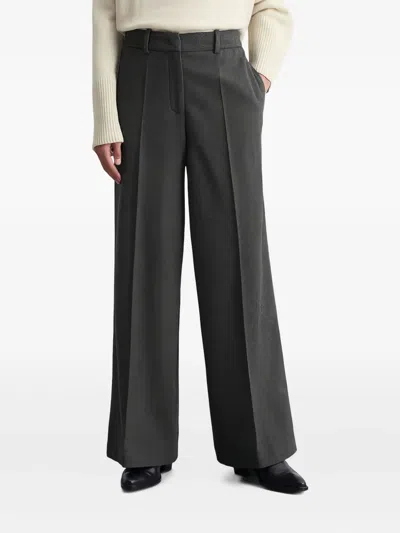 Marc O'polo Pressed-crease Tailored Trousers In Brown
