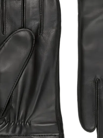 Marc O'polo Leather Gloves In Black