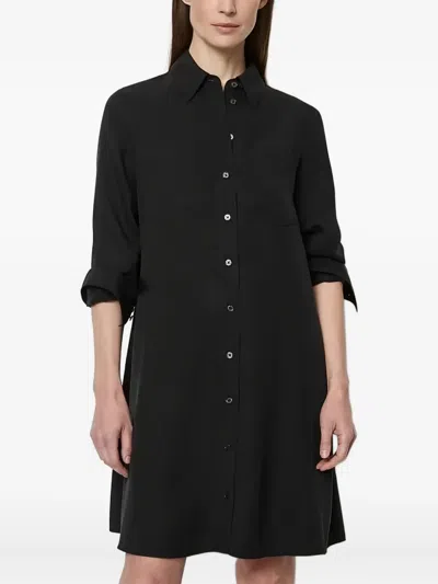Marc O'polo Button-up Shirt Mini Dress In Black