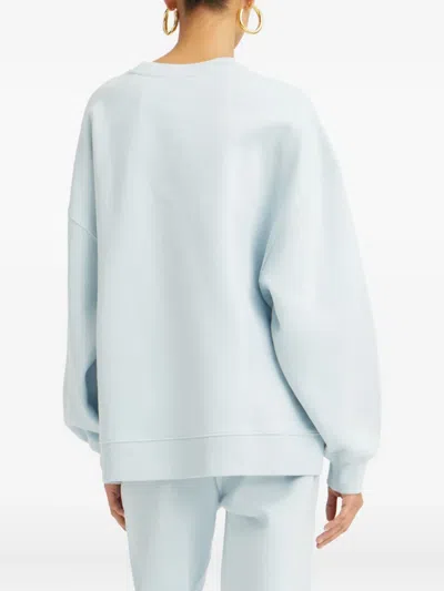 Rotate Birger Christensen Embroidered-logo Sweatshirt In Blue