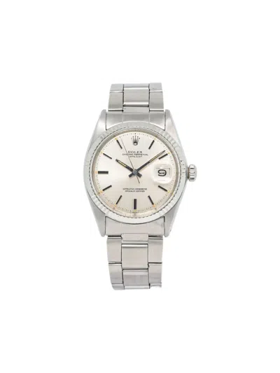 Pre-owned Rolex  Datejust 36mm In Silver
