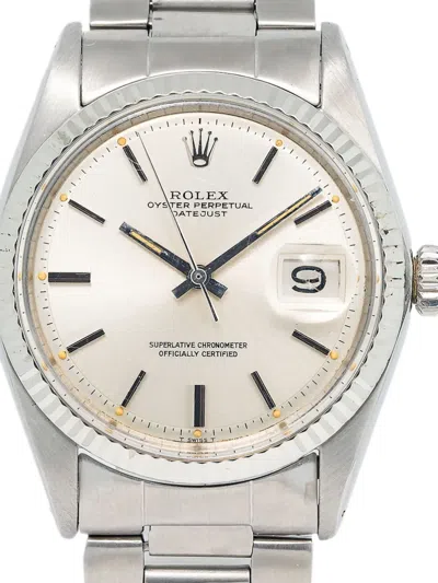 Pre-owned Rolex  Datejust 36mm In Silver