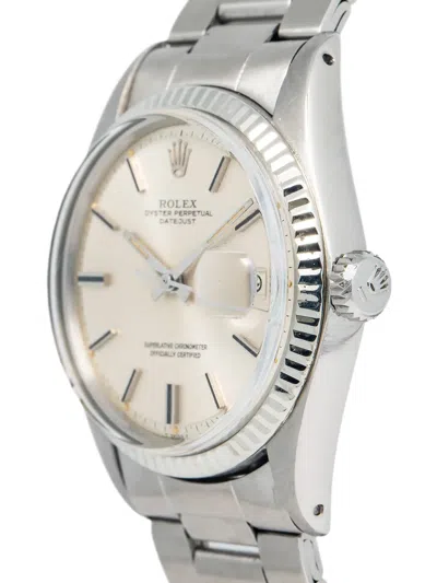Pre-owned Rolex  Datejust 36mm In Silver
