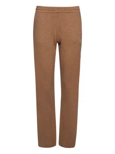 Sporty And Rich Cashmere Elastic-waist Trousers In Brown